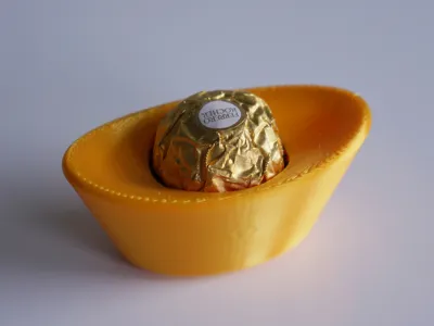 Chinese Yuan Bao-Inspired Ferrero Rocher Holder
