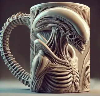 Alien moive cup with thick wall.