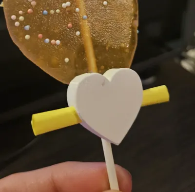 Message Heart Lolly Clip