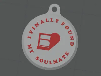 3d printing lover keychain