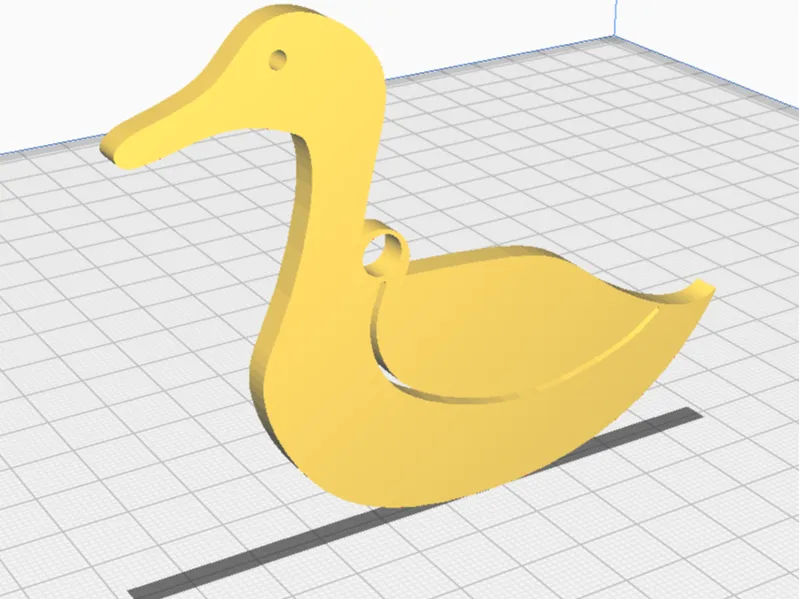 flat duck keyring