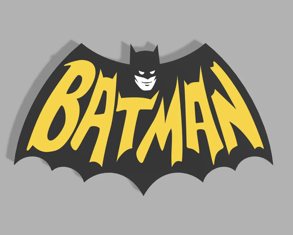 Batman Retro 3D Sign by Fast3D - MakerWorld