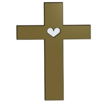 Cross with a heart in the middle