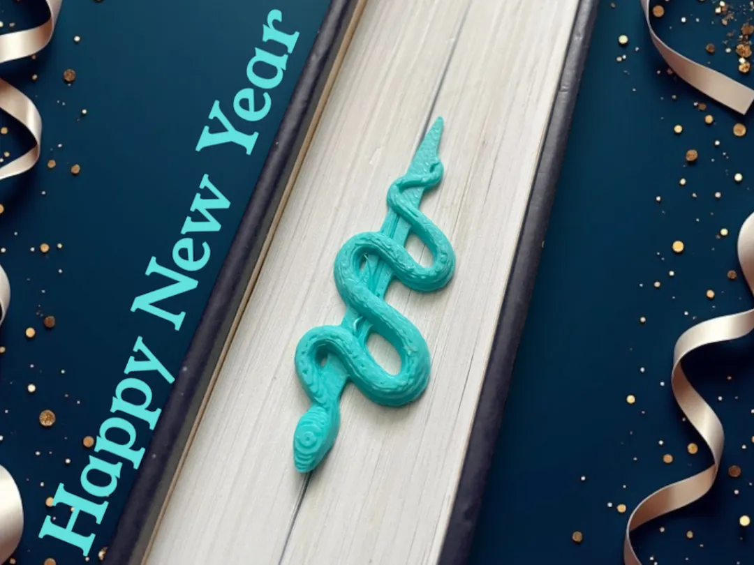 Snake Bookmark New Year 2025