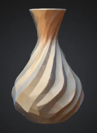 Low poly swirly Vase