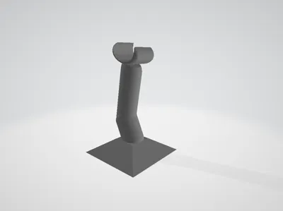 Brick arm head phone stand