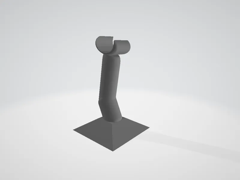 Brick arm head phone stand
