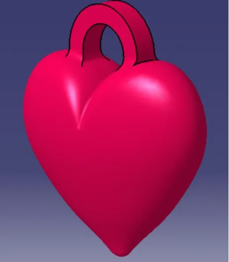 heart on key and without key