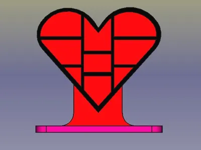 Valentine heart desk storage