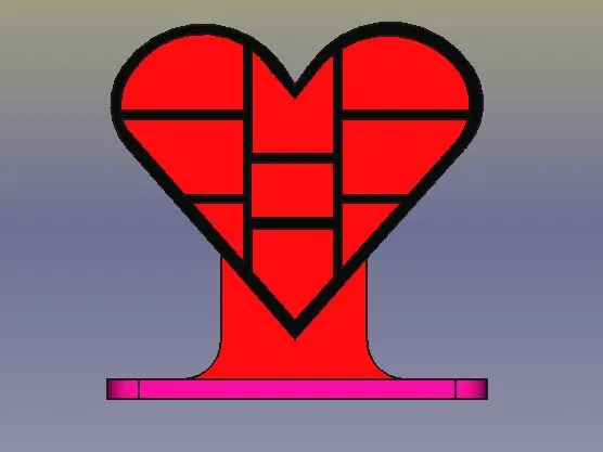 Valentine heart desk storage