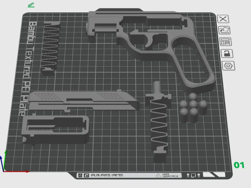 Spring Rifle 3d Print spring Gun V3 In a Same Plate - Free 3D Print Model - MakerWorld