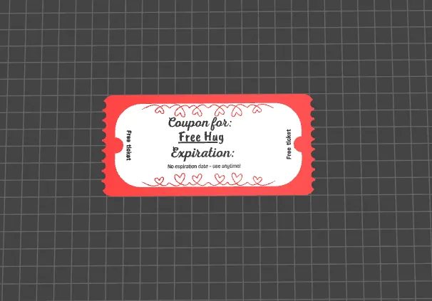 Free Hug Coupon valentines valentine day gift