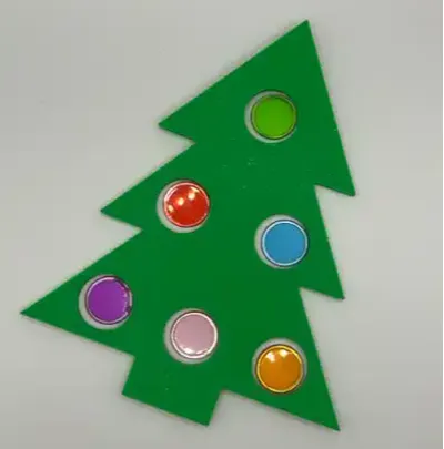 Kerstboom voor magneetchips