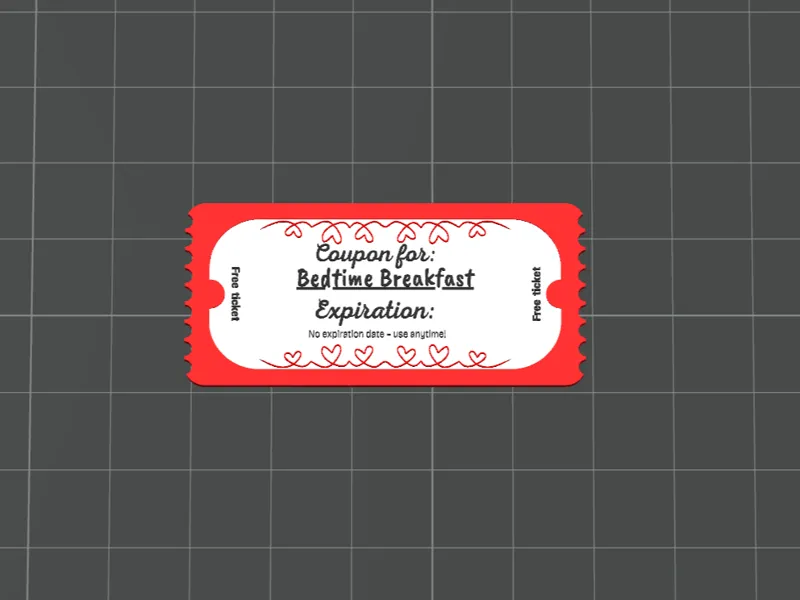 breakfast love coupon Valentine's Day Valentines 