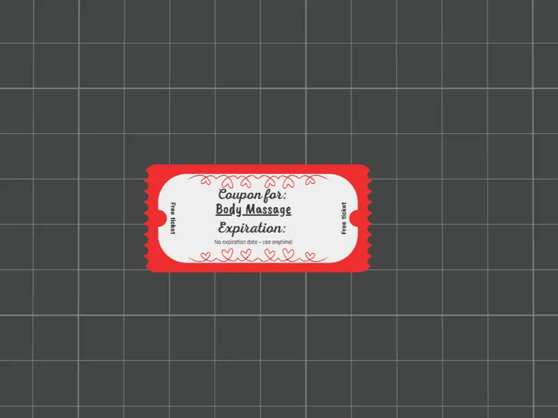 Body massage coupon love Valentine's Day Valentine