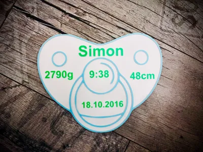 Birth Announcement Pacifier