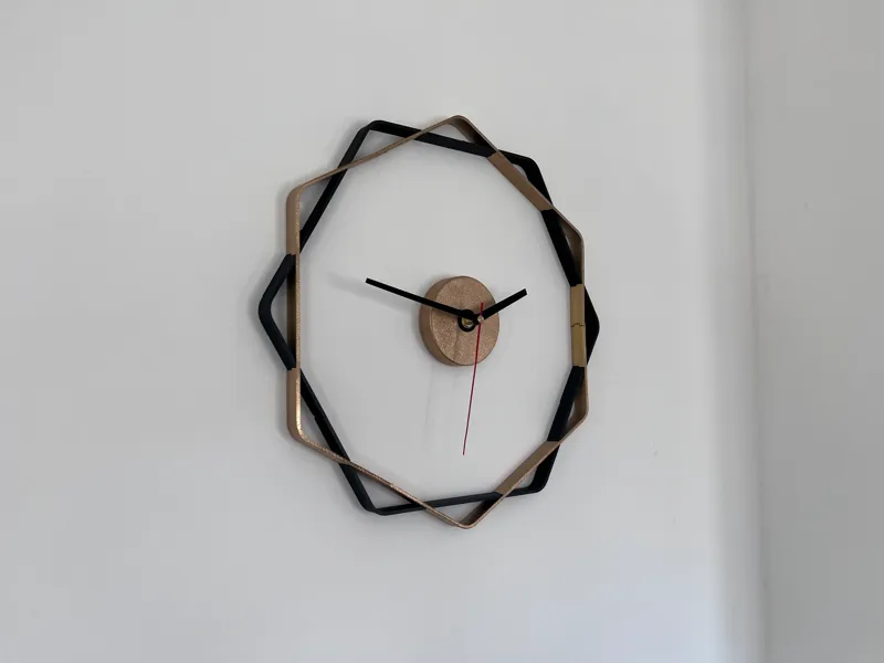 Hexagonal wall clock