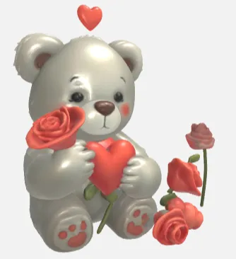 Valentine Bear Figurine 