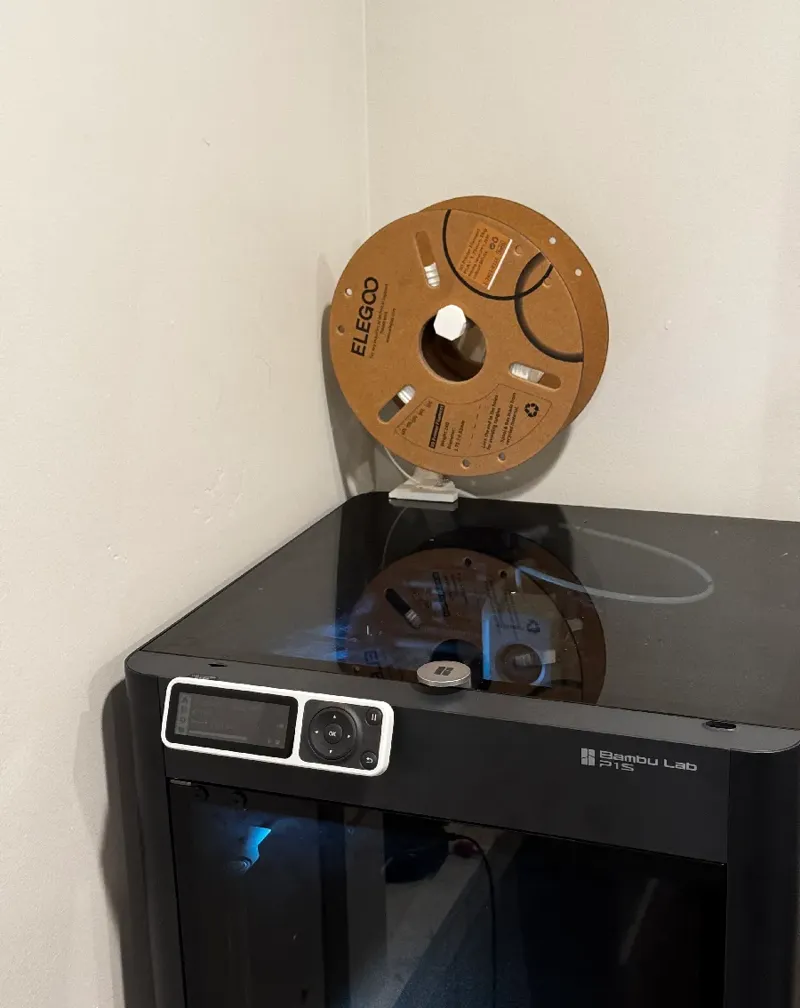 Above Printer Spool Holder for Bambu P1 and X1