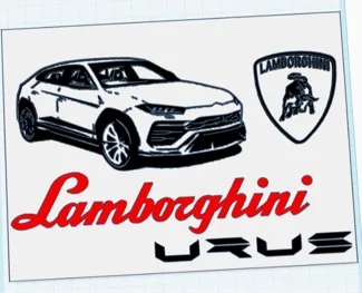 Lamborghini Urus Custom Design Emblem Art