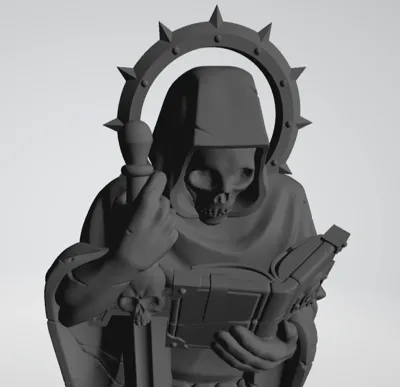 Alternative pedestal with Hooded statue