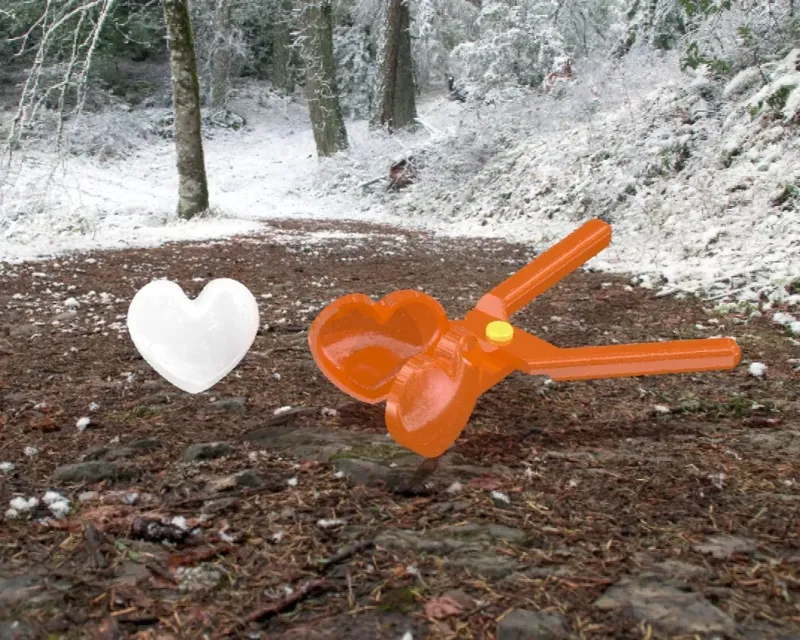心型雪球夹子