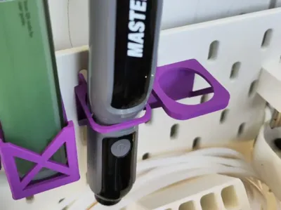 Skadis pegboard glue gun holder compatible with Mai Si De hot melt glue gun, minimalist and material-saving design, 4g