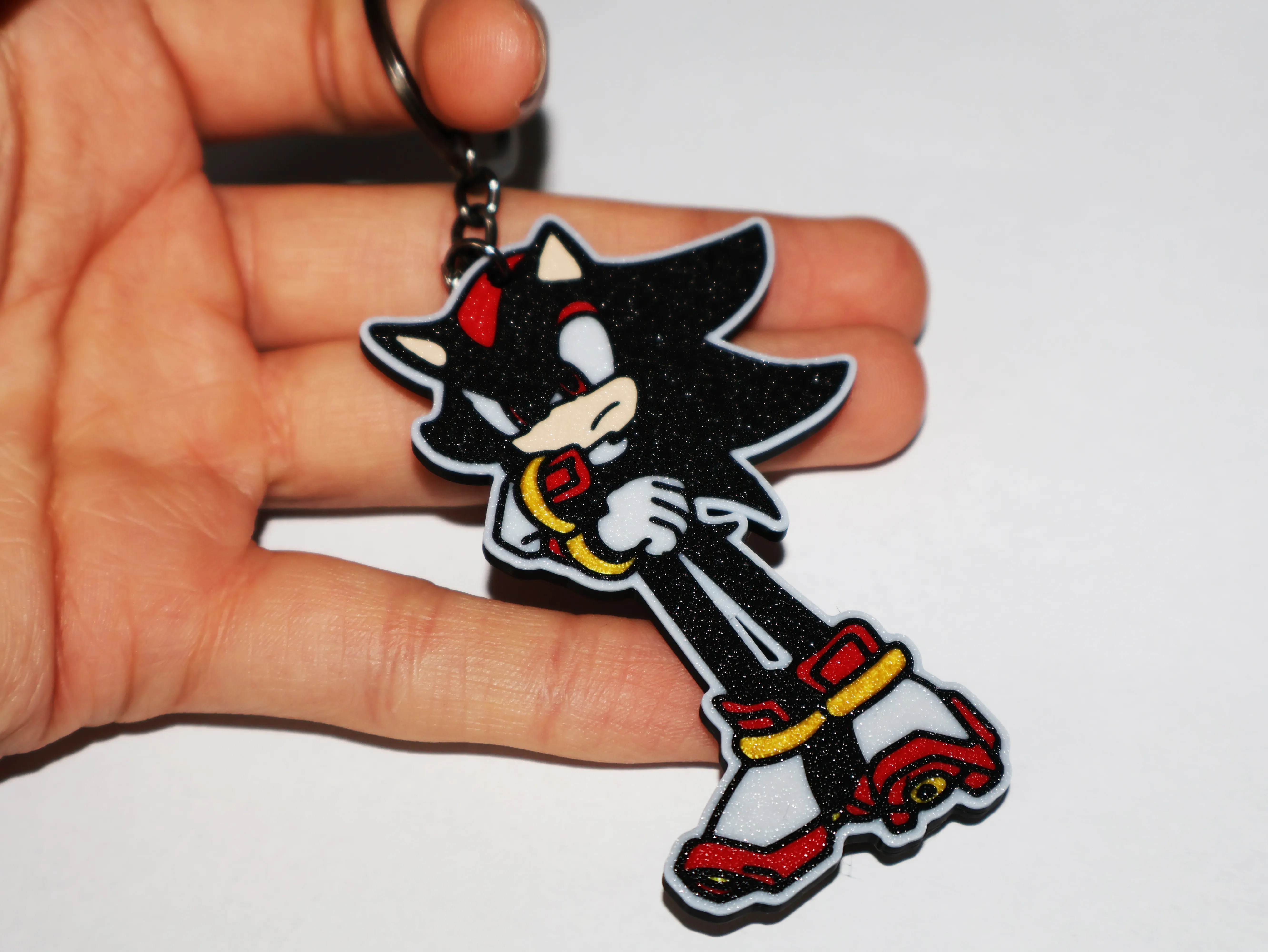 Shadow Key Ring Shadow Keychain (Sonic the Hedgehog) - Free 3D Print Model - MakerWorld
