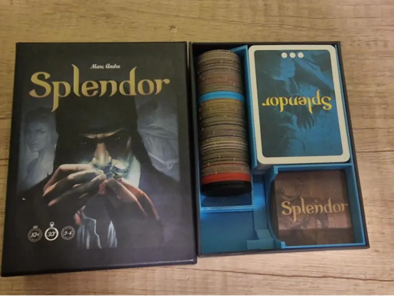 Splendor White Game Insert with custom tokens
