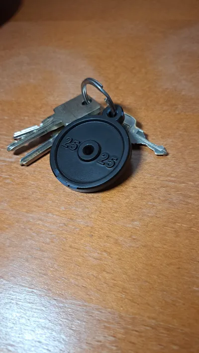 Gym weight key chain