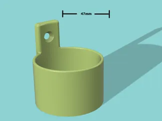 Resin Bottle wall mount 47mm diameter 