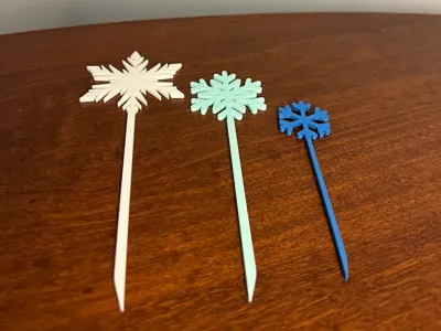 Snowflake Cake Toppers