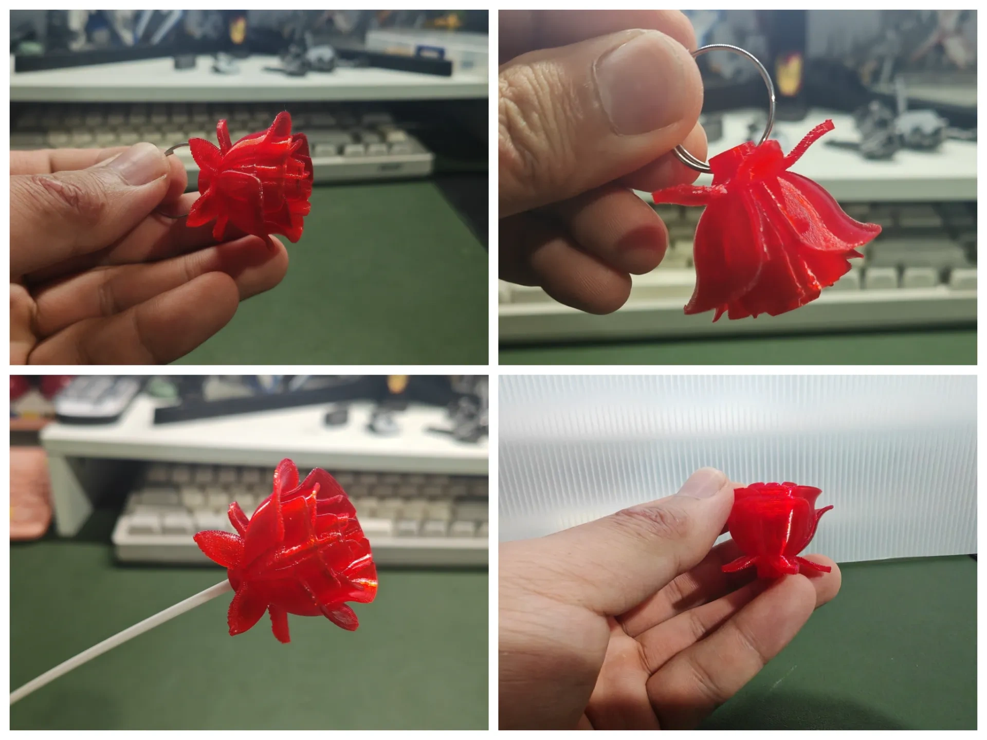 玫瑰花钥匙扣 摆件