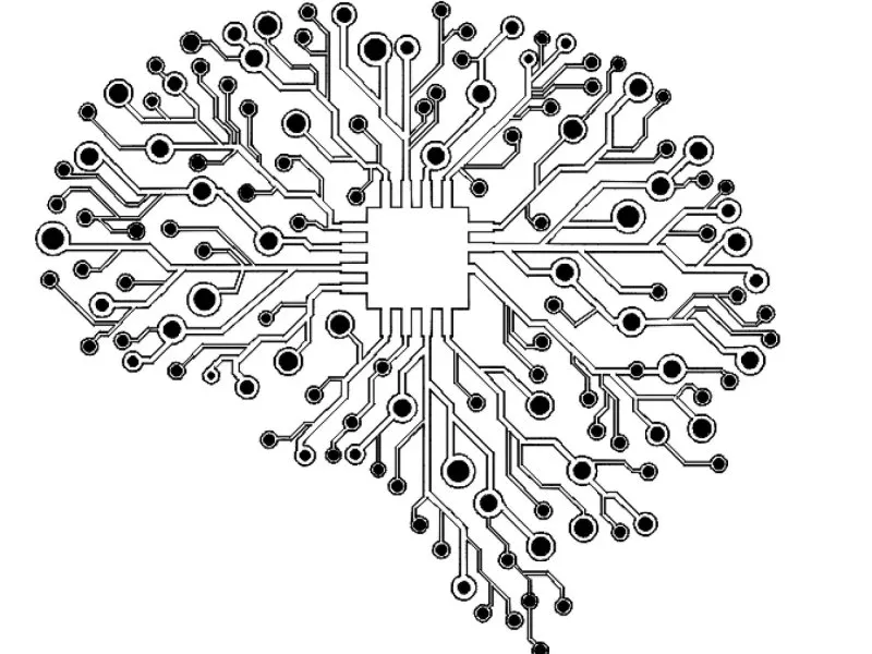 Brain Electronic Circuit Wall Art