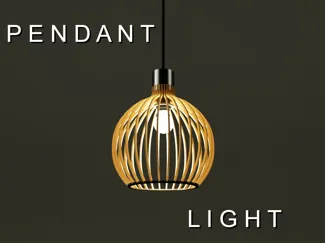 Round ajoured pendant lamp
