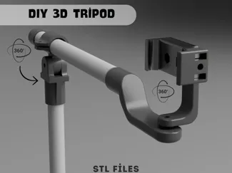 Universal Tripod, 3D Print 360 Adjustable 