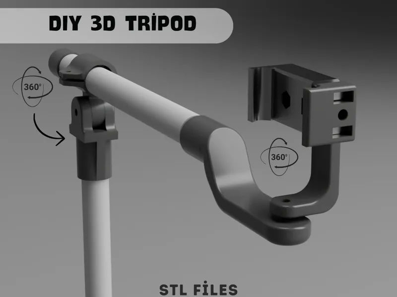 Universal Tripod, 3D Print 360 Adjustable 