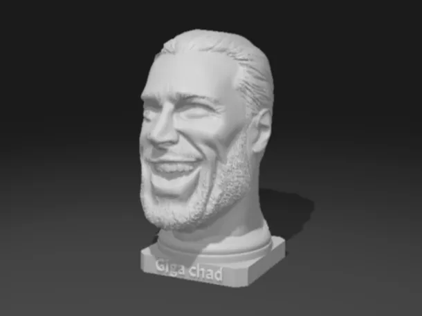 Giga Chad statue 
