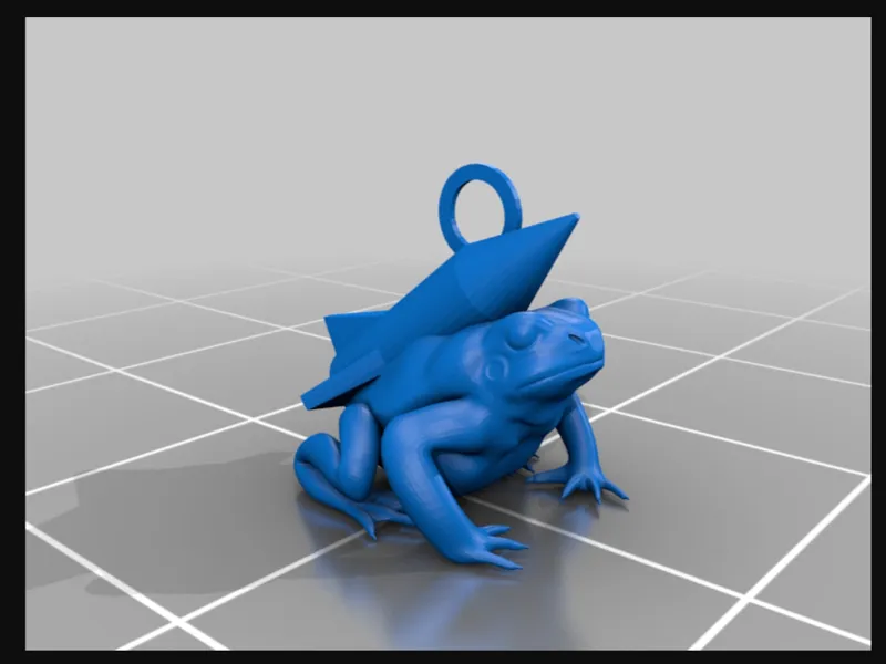 Missile toad keychain