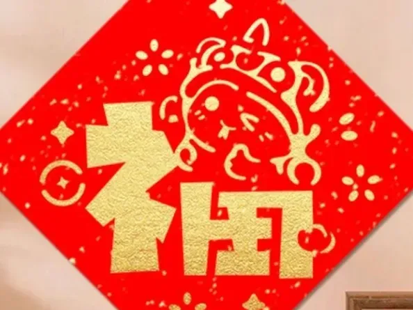 蛇年福字2 拓印 摆件