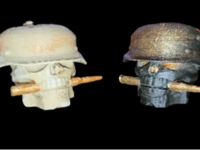 Skull with Helmet