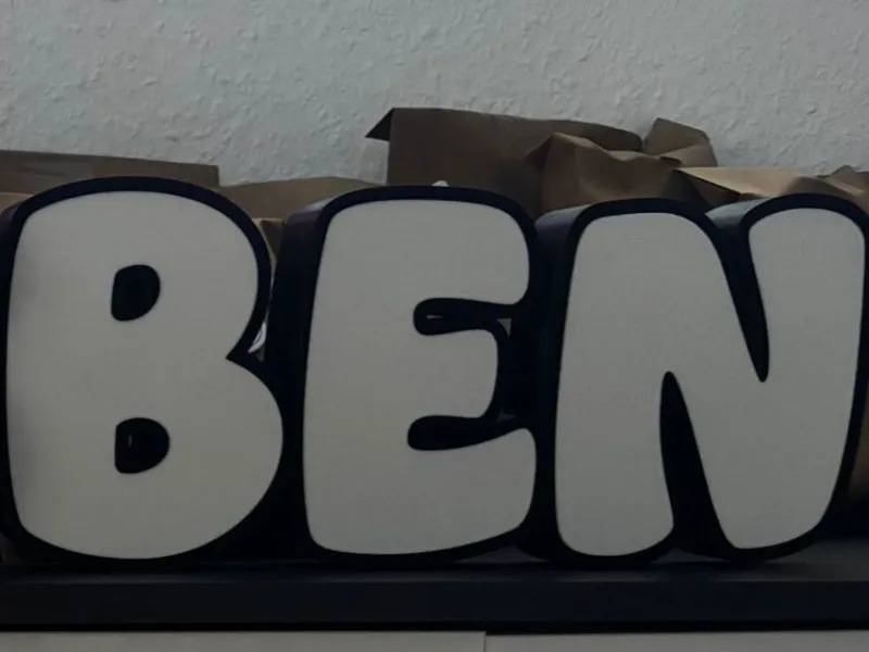 BEN 3D Namenslampe
