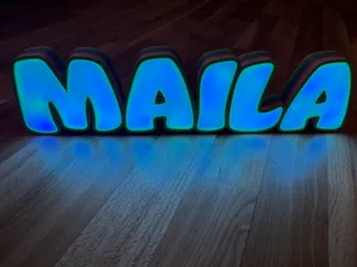 MAILA Name Lamp