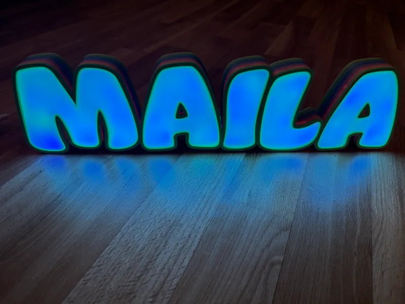 MAILA Name Lamp