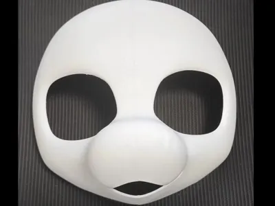 Open source furry skull model for printing