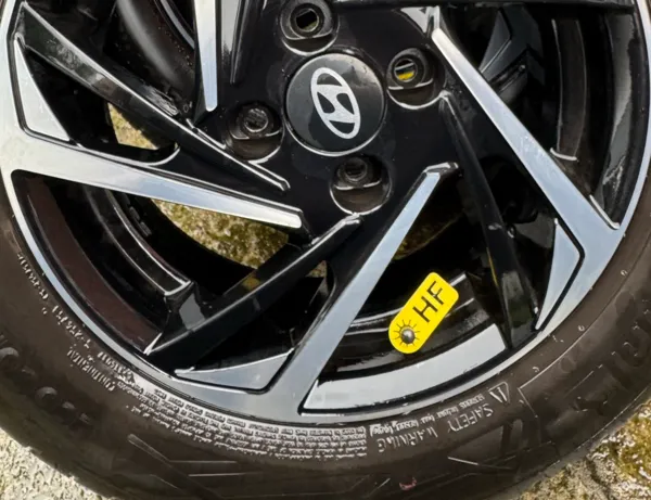 Étiquette de positionnement de roue