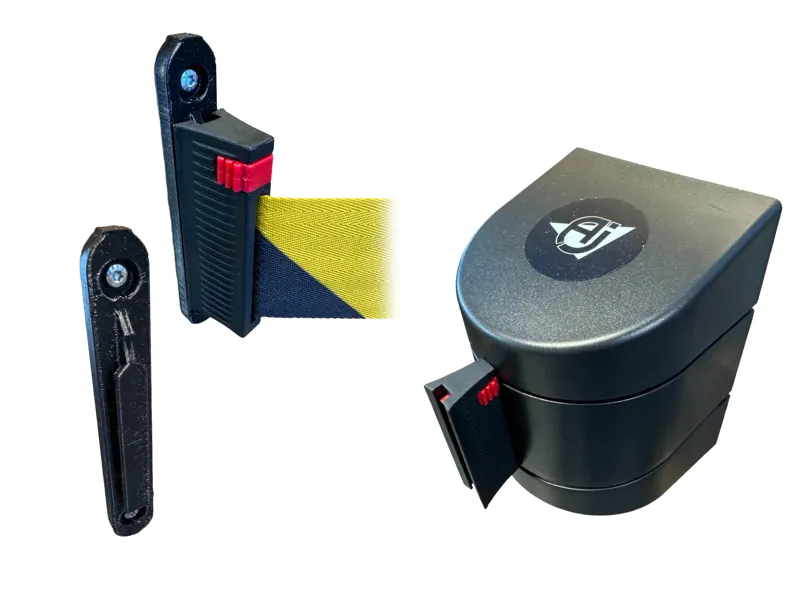 AJ retractable belt receiver with lock