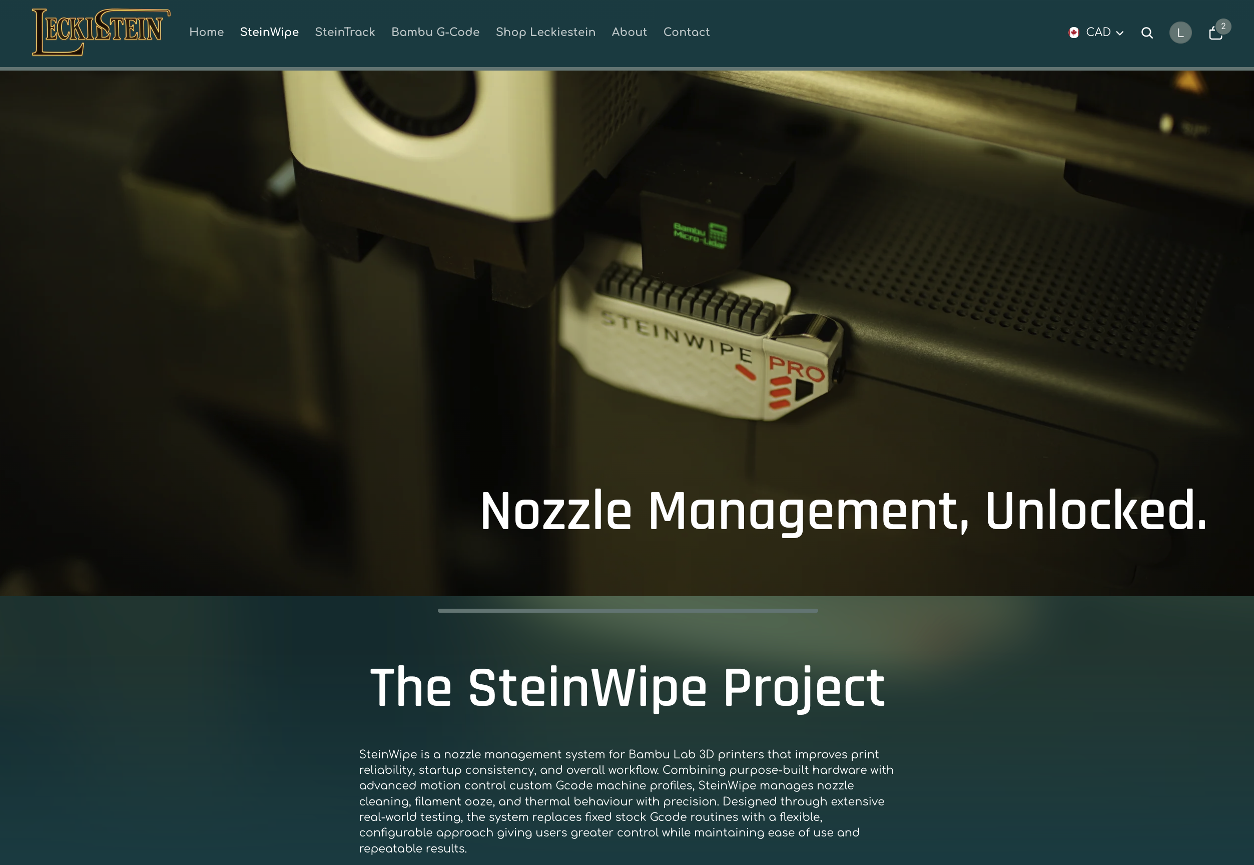 SteinWipe Nozzle Wiper For X1 and P1 Series - Free 3D Print Model