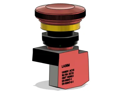 Starelo 22mm 1NC Red Mushroom Emergency Stop