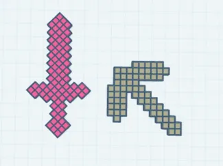 Minecraft fast print sword and pickaxe